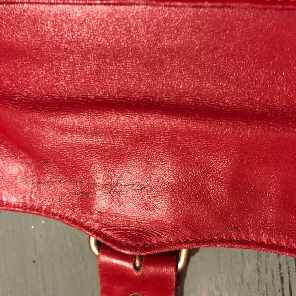 Hypo red leather wallet hand held clutch - Picture 5 of 6